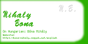 mihaly bona business card